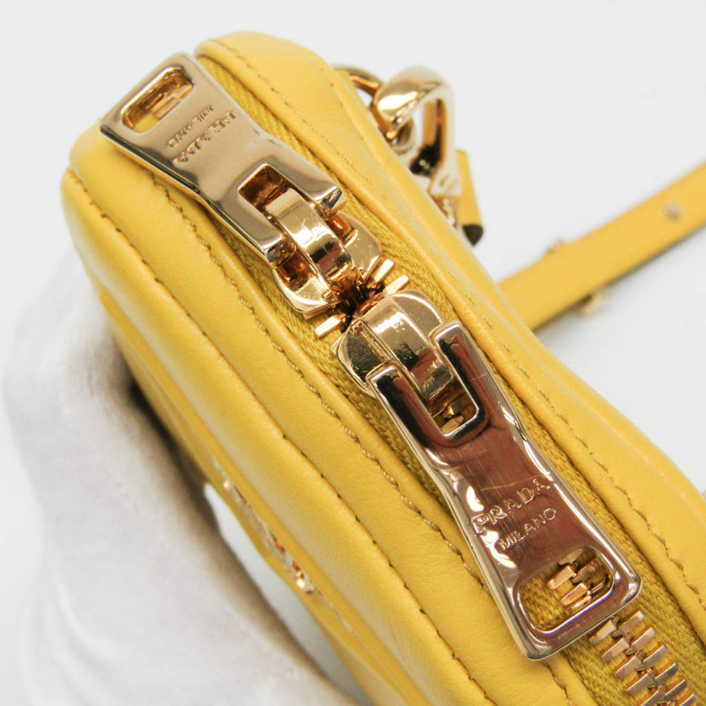 PRADA Yellow Leather Shoulder Bag - Picture 7 of 10